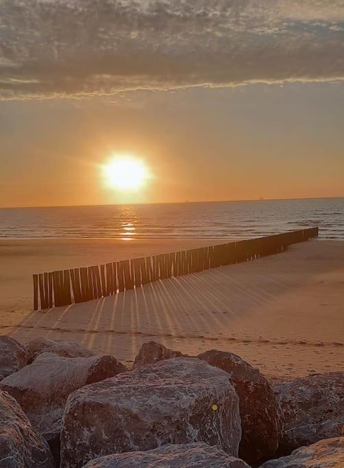 Le Clemenceau Appart-Calais Nord-Balcon-Plage Exterior foto